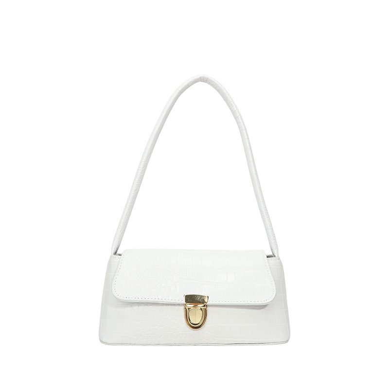 Crocodile Embossed Shoulder Bag view 8