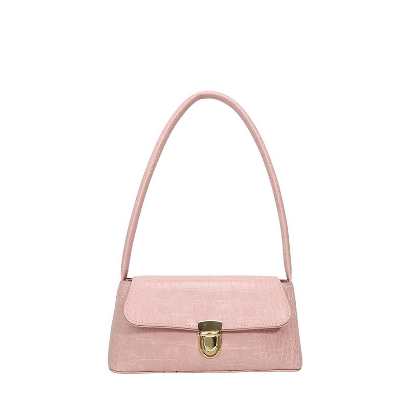 Crocodile Embossed Shoulder Bag view 9
