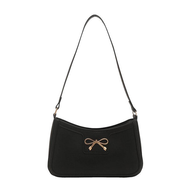 Bow Detail Shoulder Baguette Bag view 7
