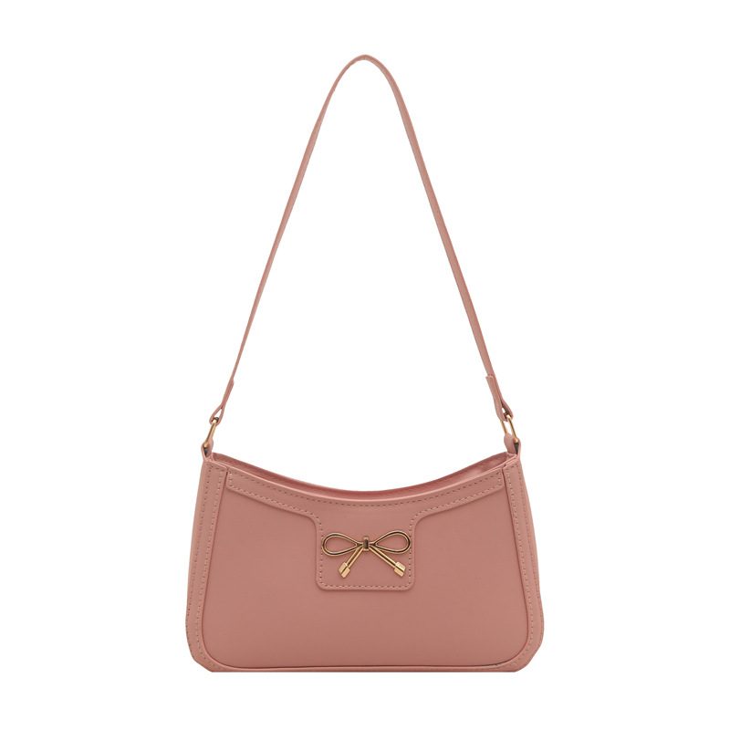 Bow Detail Shoulder Baguette Bag view 9