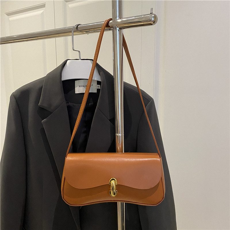 Bolsa de Ombro Minimalista de Cor Sólida view 2