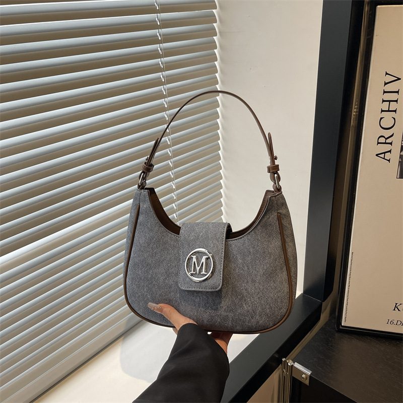 Letter Design Underarm Shoulder Bag view 2