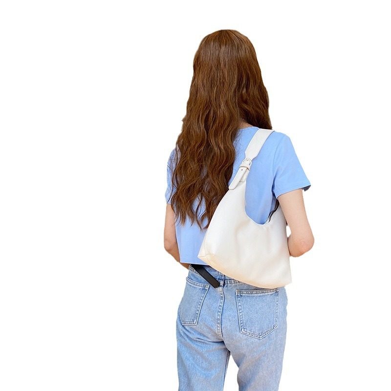 Soft PU Baguette Shoulder Bag Beige view 5