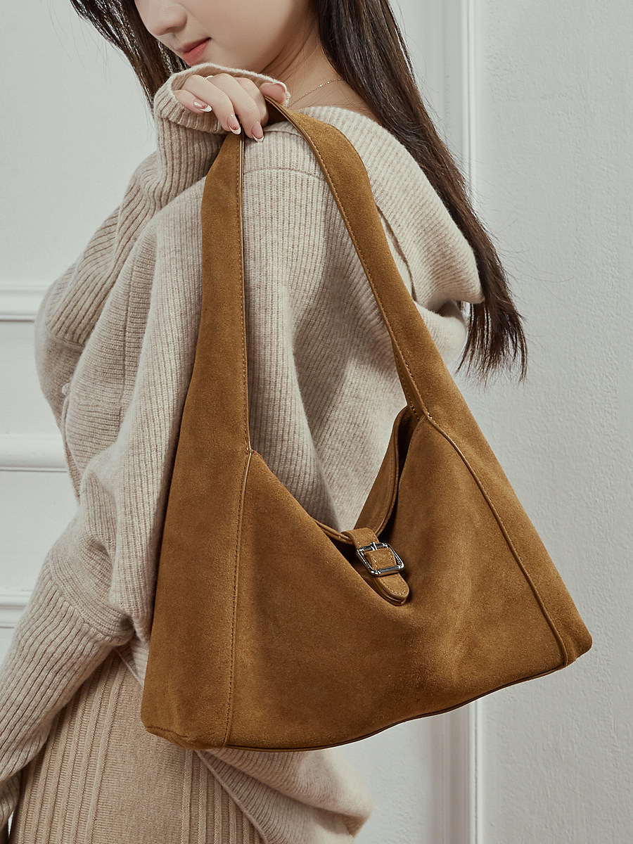 Bolso Tote Vintage de Piel de Vaca Cepillada para Llevar Bajo el Brazo — Gran Capacidad Casual view 3