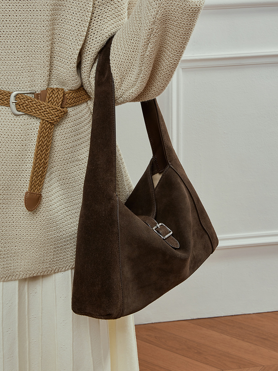 Bolso Tote Vintage de Piel de Vaca Cepillada para Llevar Bajo el Brazo — Gran Capacidad Casual view 4