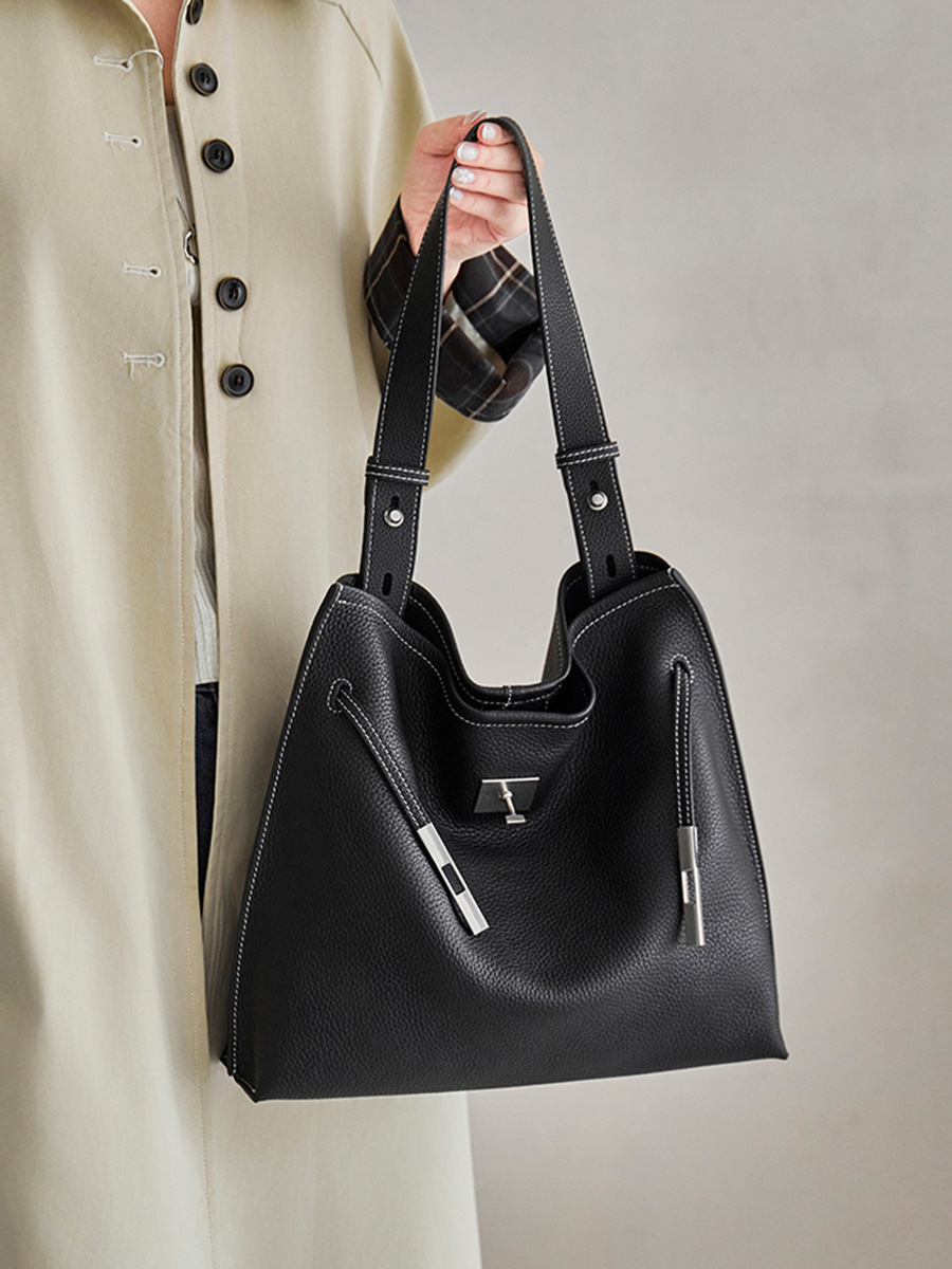 Тяжелая ТС коровья кожа Kelly Tote — высокая вертикальная модель для поездок view 3