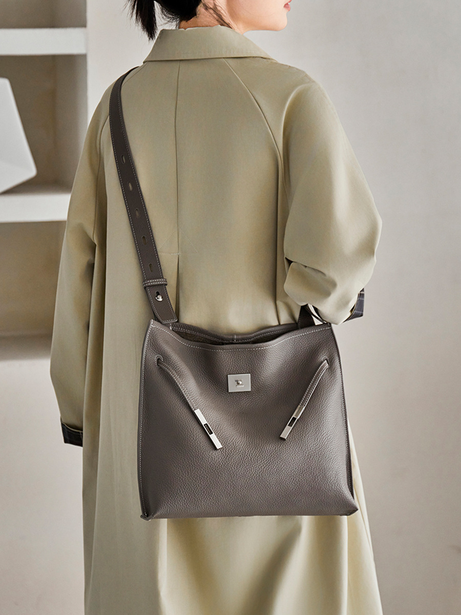 Тяжелая ТС коровья кожа Kelly Tote — высокая вертикальная модель для поездок view 4