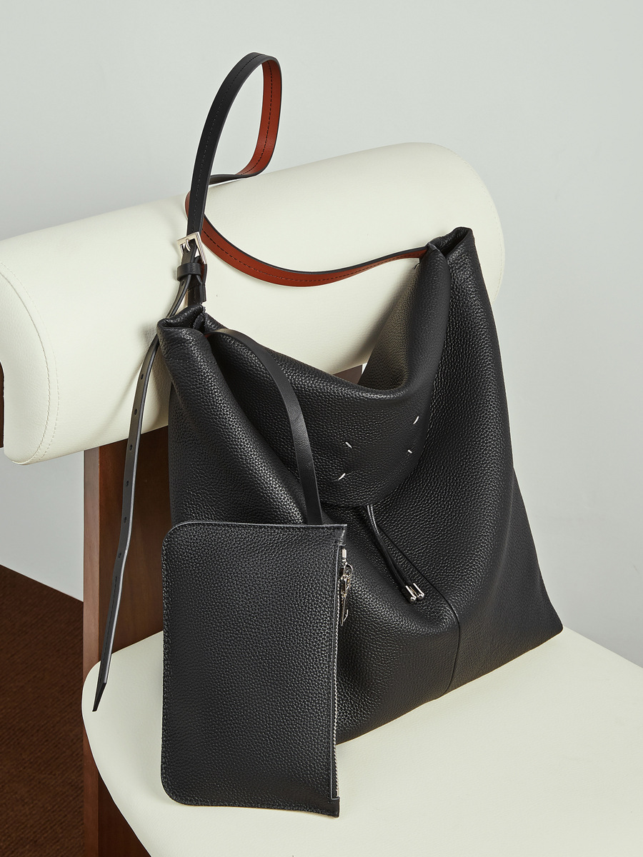 Ultra-Slim Tall Trapezoid Tote — Hobo Hybrid Two-Colour view 3