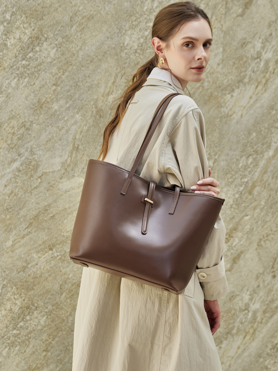 Minimalist Mother-Daughter Commute Tote Set — Two-Bag Two-Colour view 2