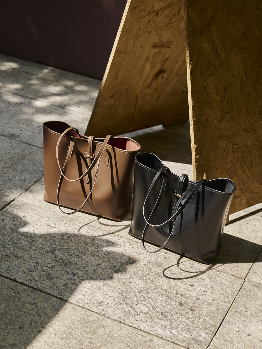 Minimalist Mother-Daughter Commute Tote Set — Two-Bag Two-Colour view 5
