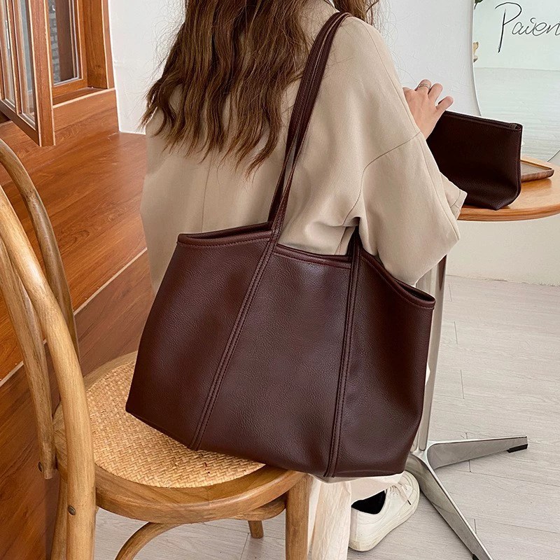 Red PU Leather Tote Bag for wholesale OEM — YANYAN Bags Guangzhou handbag factory
