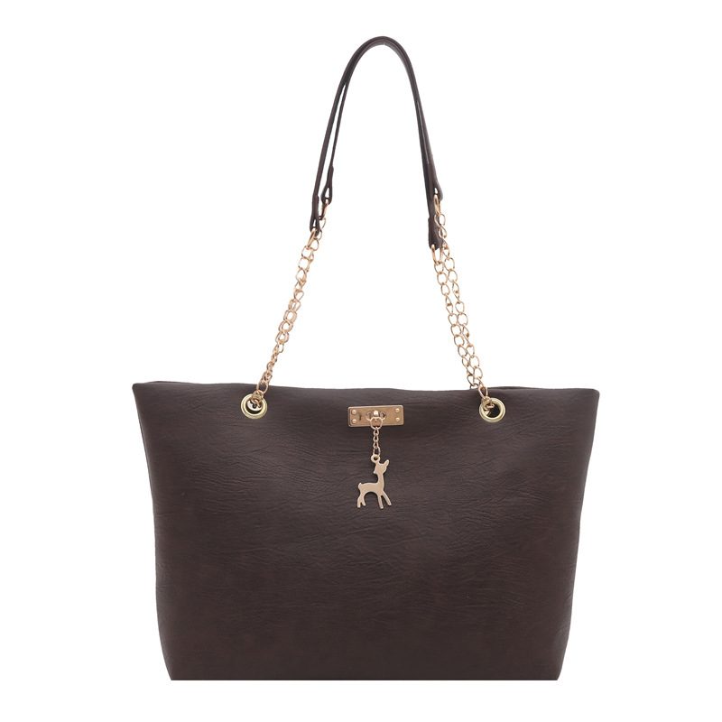 Chain Strap Matte Underarm Tote Bag view 7