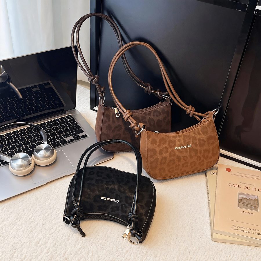 Leopard Print Underarm Tote Shoulder Bag