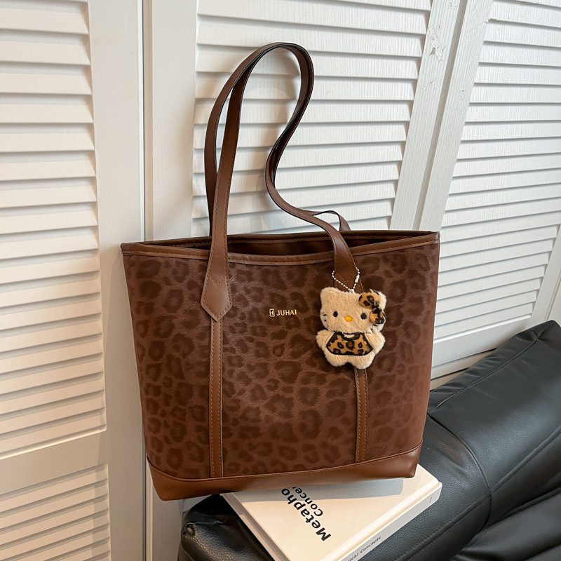 Vintage Leopard Print Large Capacity Tote Bag view 2