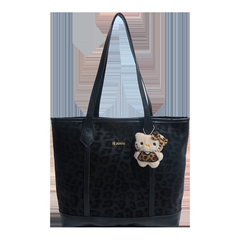 Vintage Leopard Print Large Capacity Tote Bag view 7