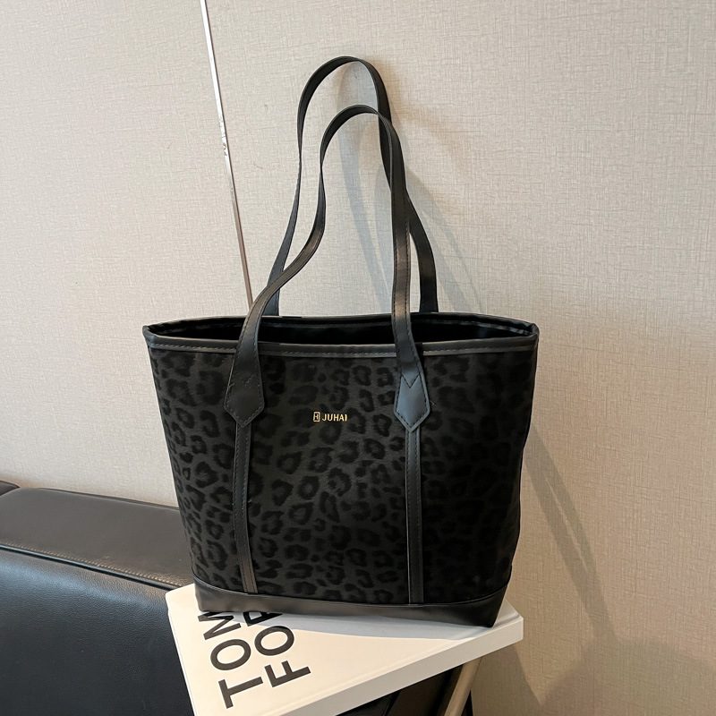 Vintage Leopard Print Large Capacity Tote Bag view 9