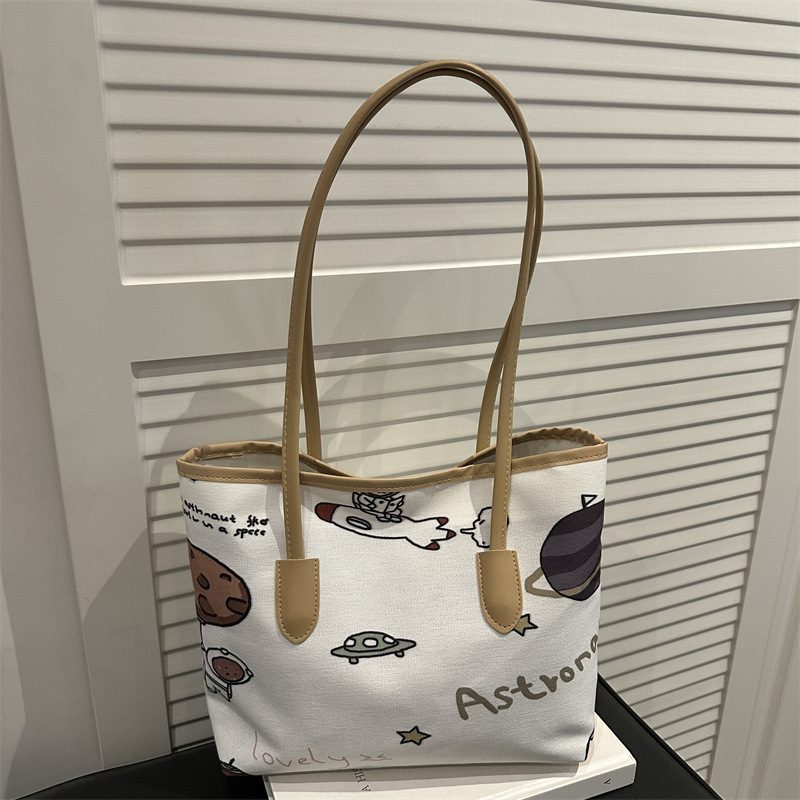 Minimalist Large Capacity Shoulder Tote Bag view 2
