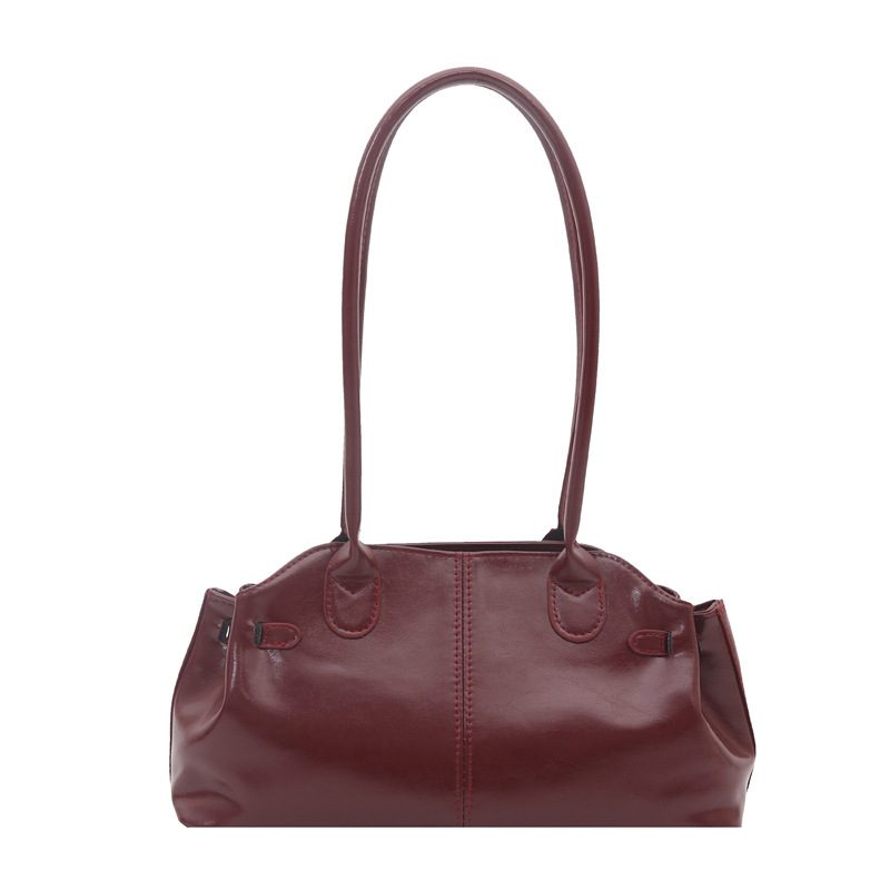 Glossy Leather Large Capacity Shoulder Tote Bag view 10