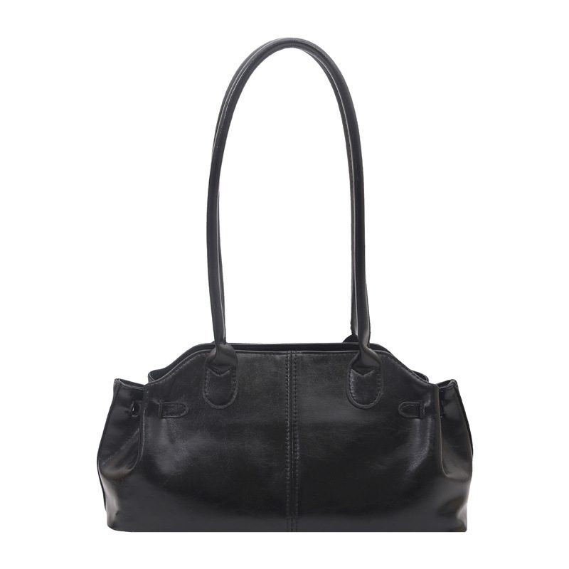 Glossy Leather Large Capacity Shoulder Tote Bag view 5