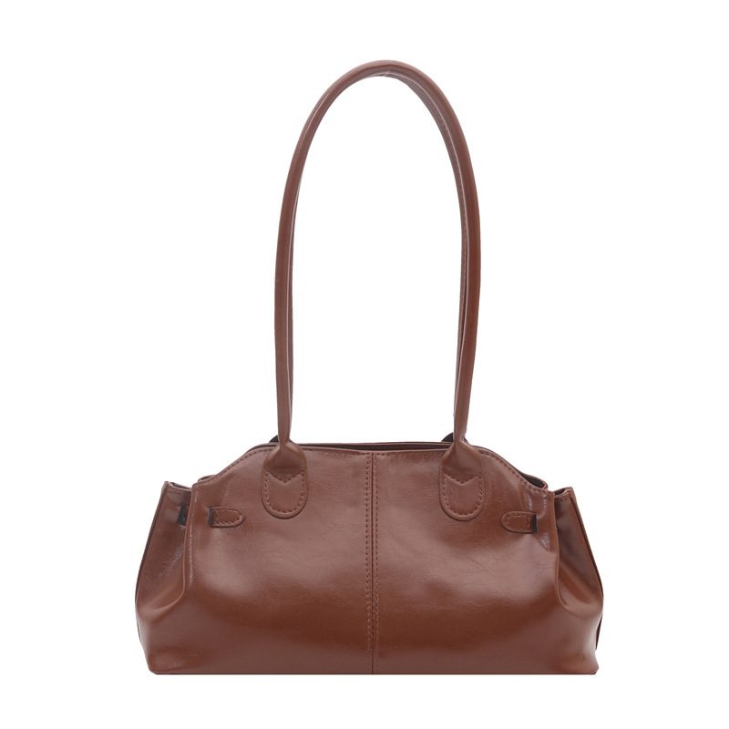 Glossy Leather Large Capacity Shoulder Tote Bag view 9