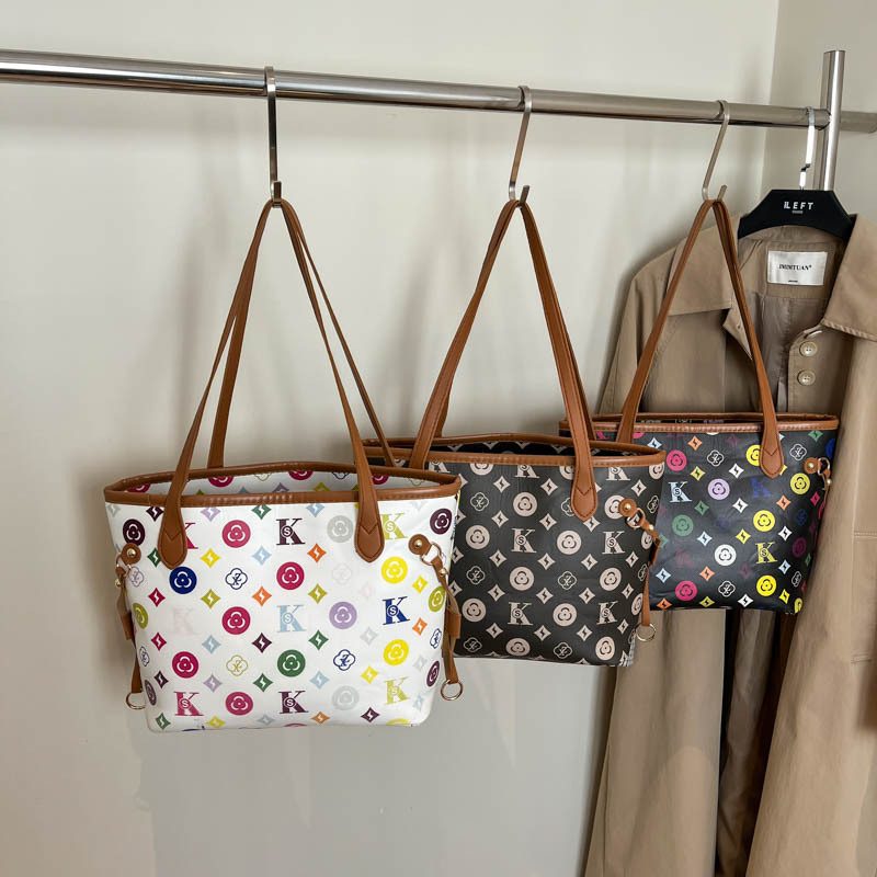 Printed Large Capacity Commuter Tote Bag