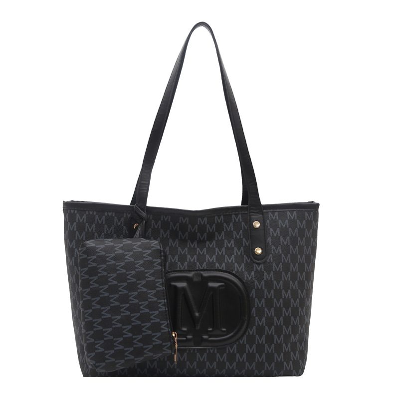 Retro Minimalist Large Tote Shoulder Bag view 6