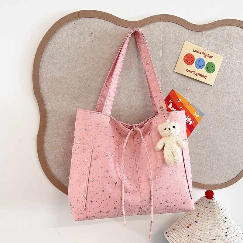 Korean Lightweight Large Tote Shoulder Bag view 3