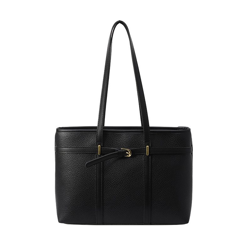 Two-Tone PU Large Tote Shoulder Bag view 10