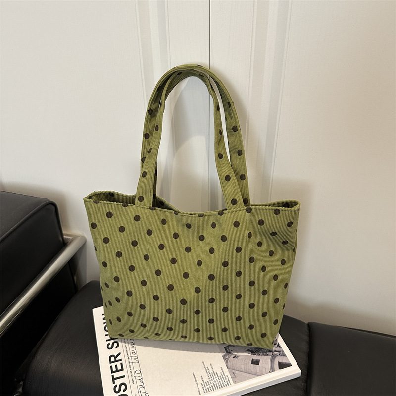 Polka Dot Minimalist Top-Handle Tote Bag view 4
