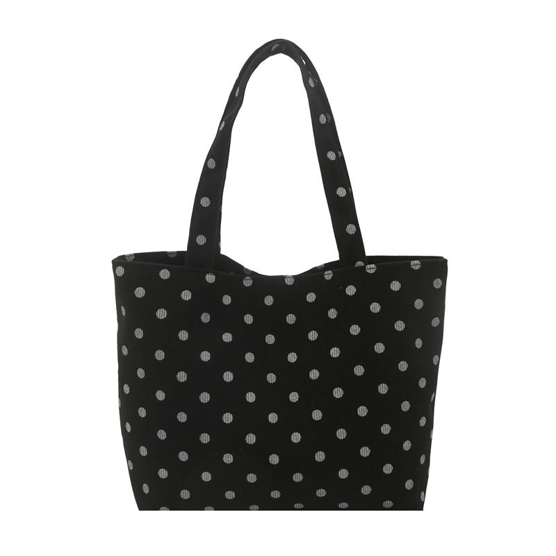 Polka Dot Minimalist Top-Handle Tote Bag view 5