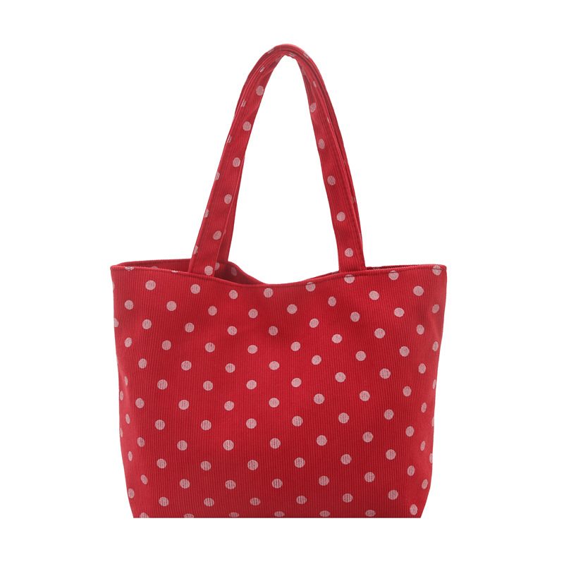 Polka Dot Minimalist Top-Handle Tote Bag view 6