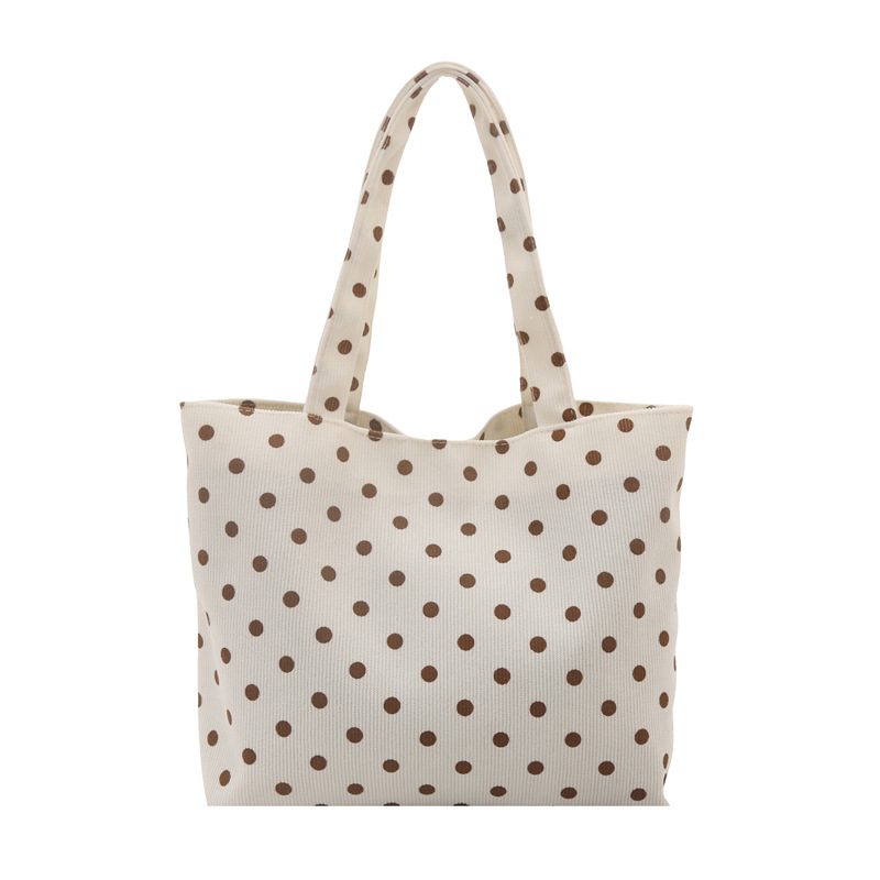 Polka Dot Minimalist Top-Handle Tote Bag view 7