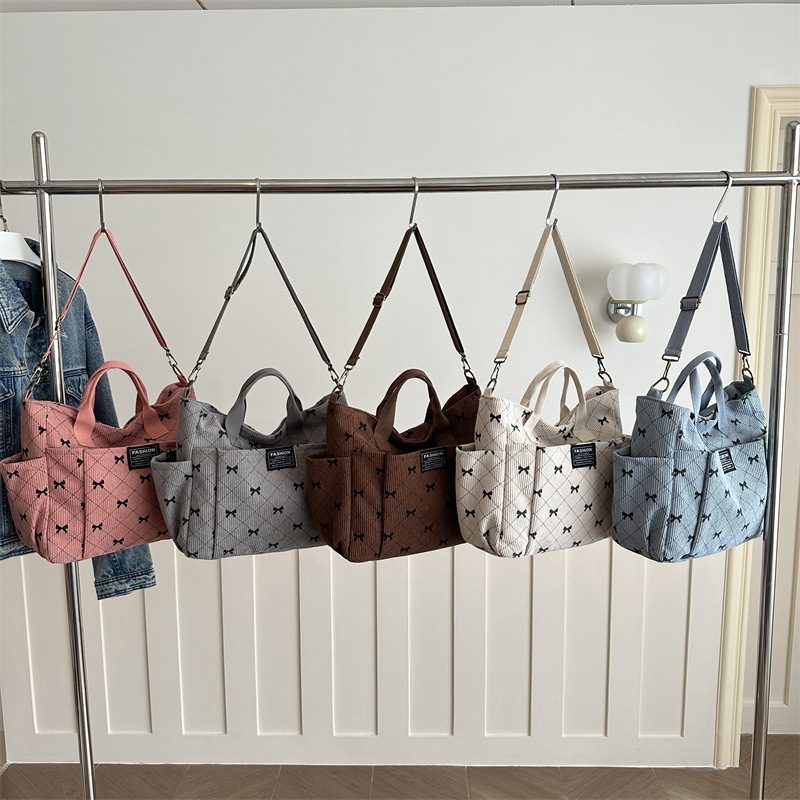 Bow Detail Shoulder Tote Bag