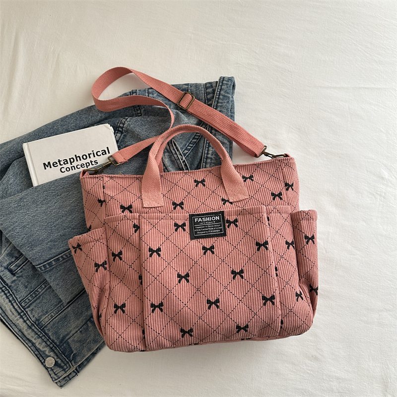 Bow Detail Shoulder Tote Bag view 2