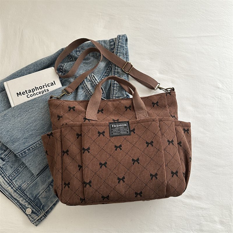 Bow Detail Shoulder Tote Bag view 4