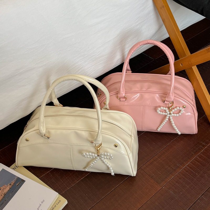 Moto Style Shoulder Top-Handle Tote
