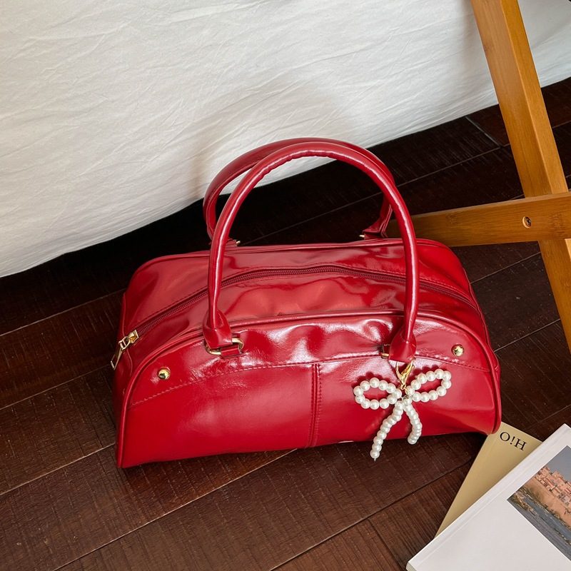 Moto Style Shoulder Top-Handle Tote view 4