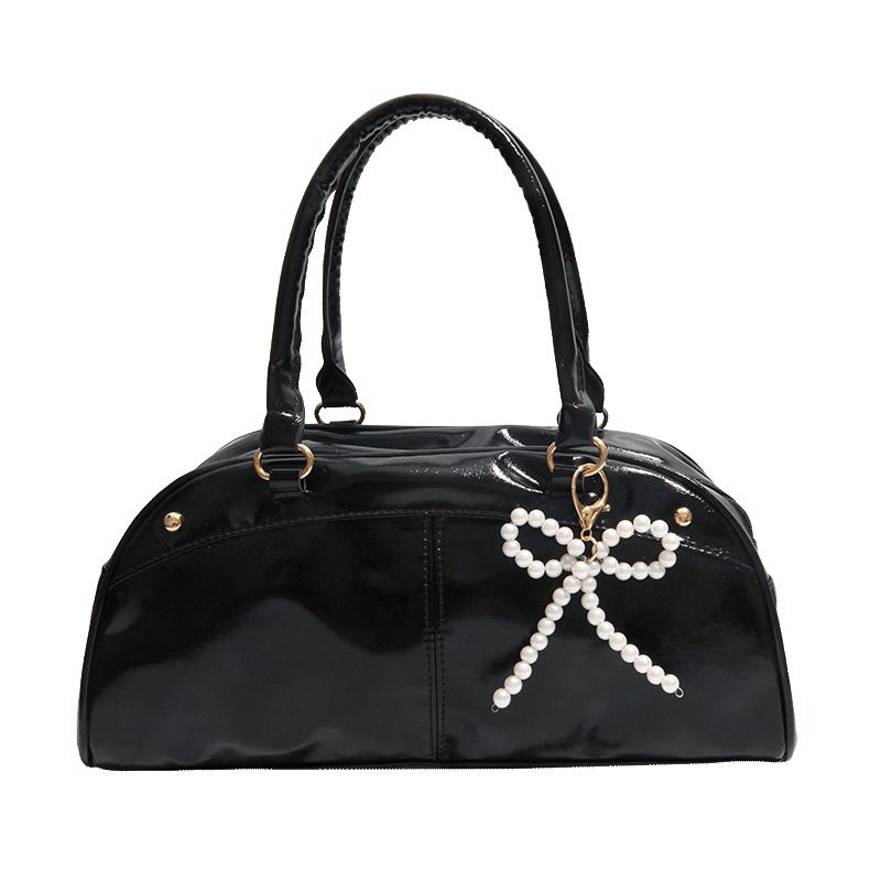 Moto Style Shoulder Top-Handle Tote view 6