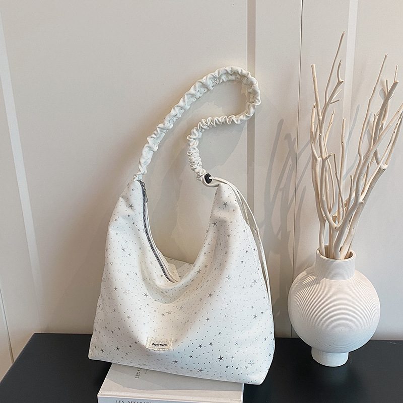 Star Print Shoulder Tote Bag view 2
