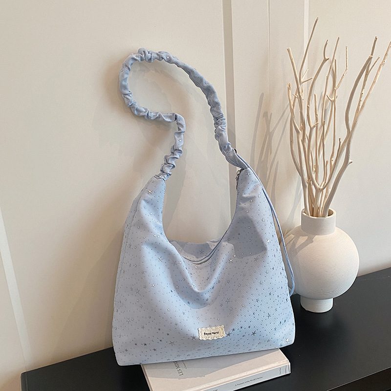 Star Print Shoulder Tote Bag view 3