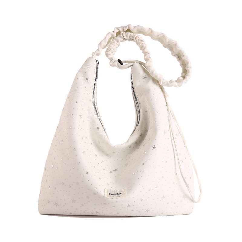Star Print Shoulder Tote Bag view 5