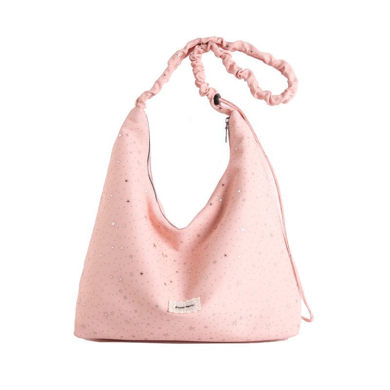 Star Print Shoulder Tote Bag view 8