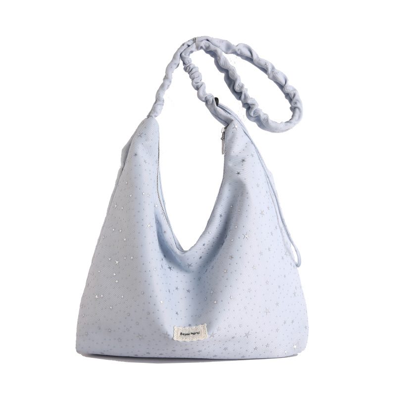 Star Print Shoulder Tote Bag view 9