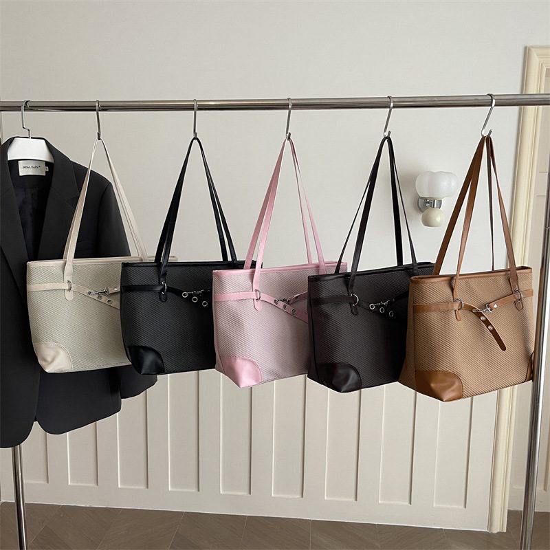 Minimalist Solid Color Tote Bag