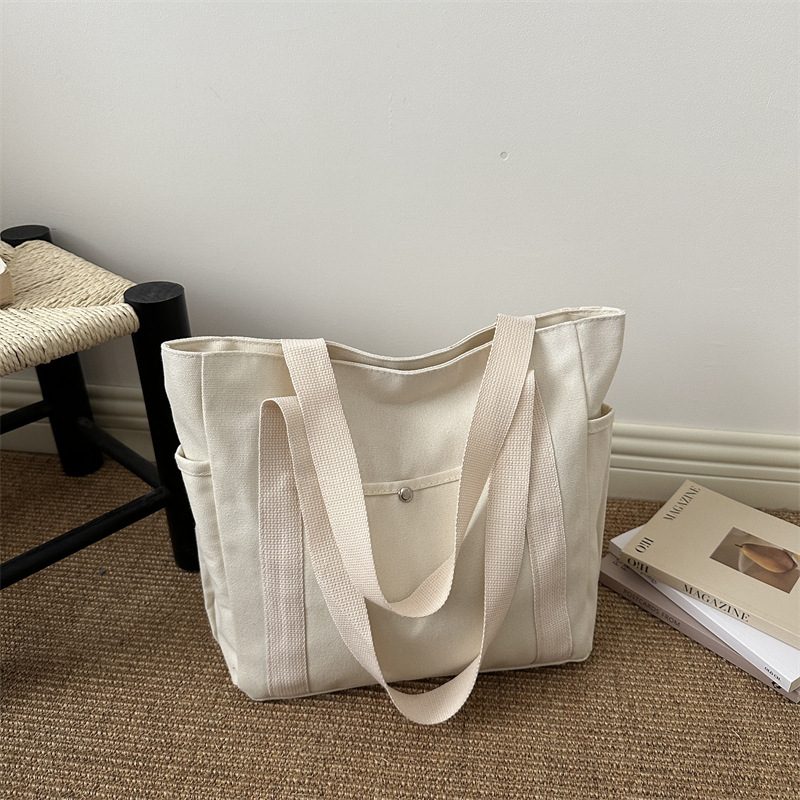 Canvas Large Capacity Tote Bag view 4