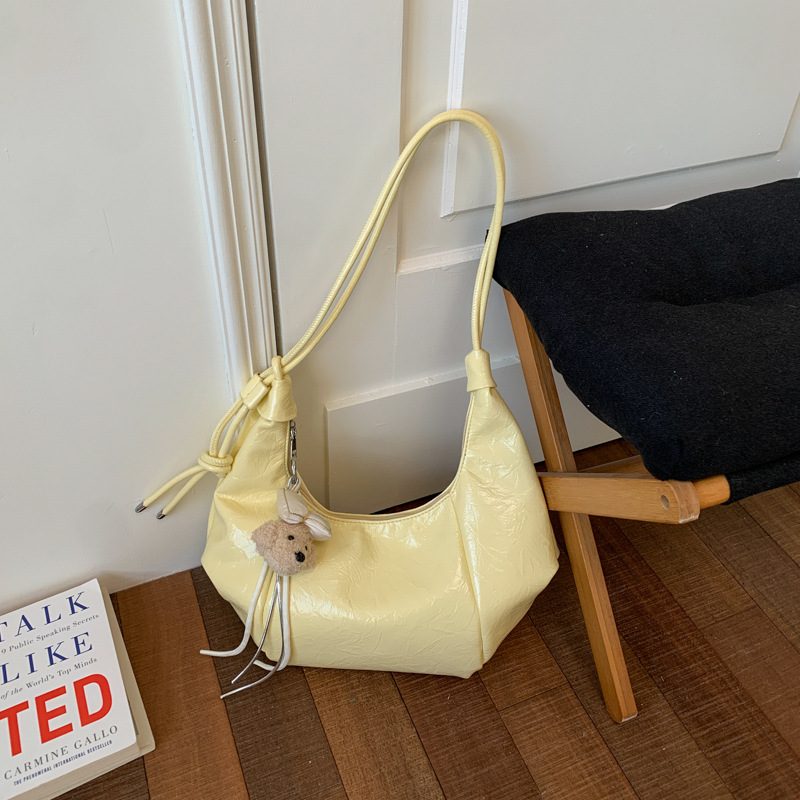 Retro Light Luxury Large Capacity Dumpling Tote Bag view 2