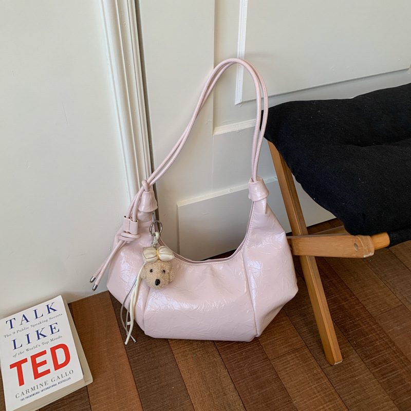Retro Light Luxury Large Capacity Dumpling Tote Bag view 3