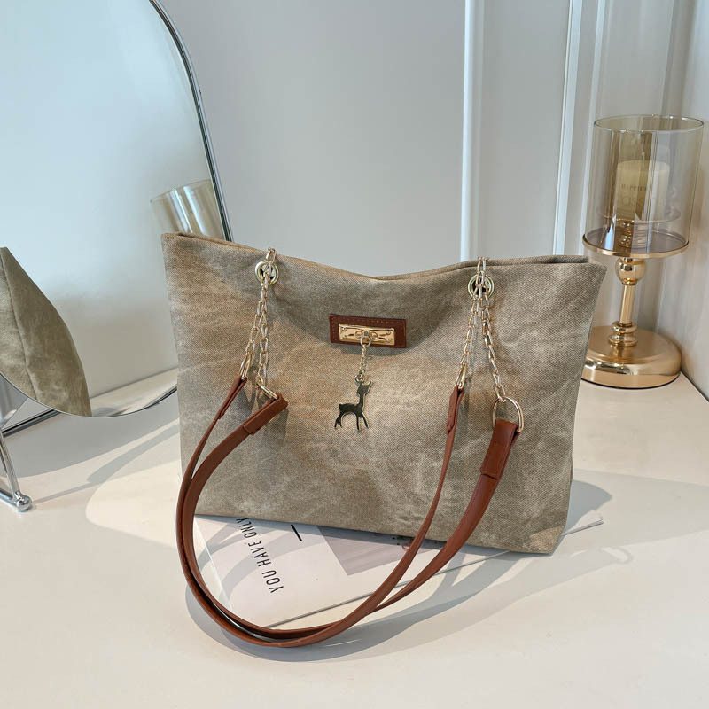 Light Minimalist Large Capacity Shoulder Tote Bag view 2