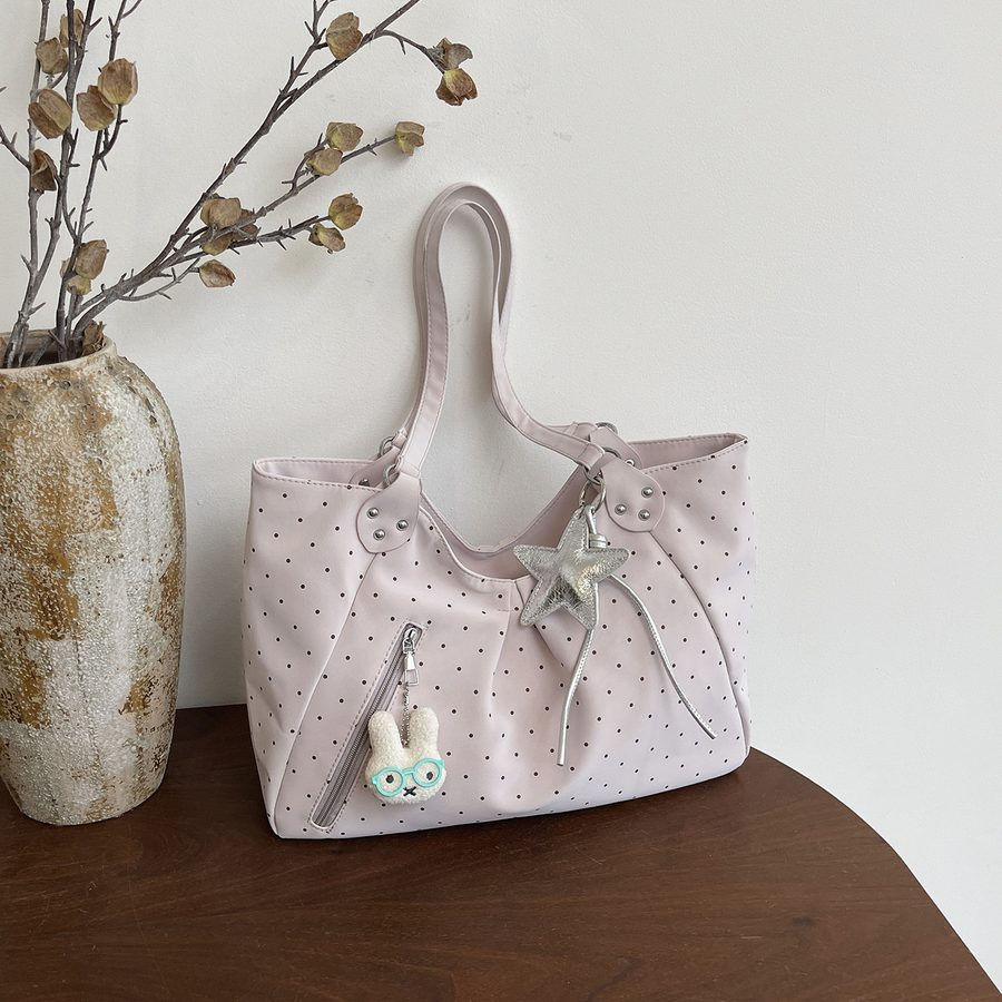 Leichte luxuriöse Tote-Tasche mit großem Fassungsvermögen und Punkten view 2