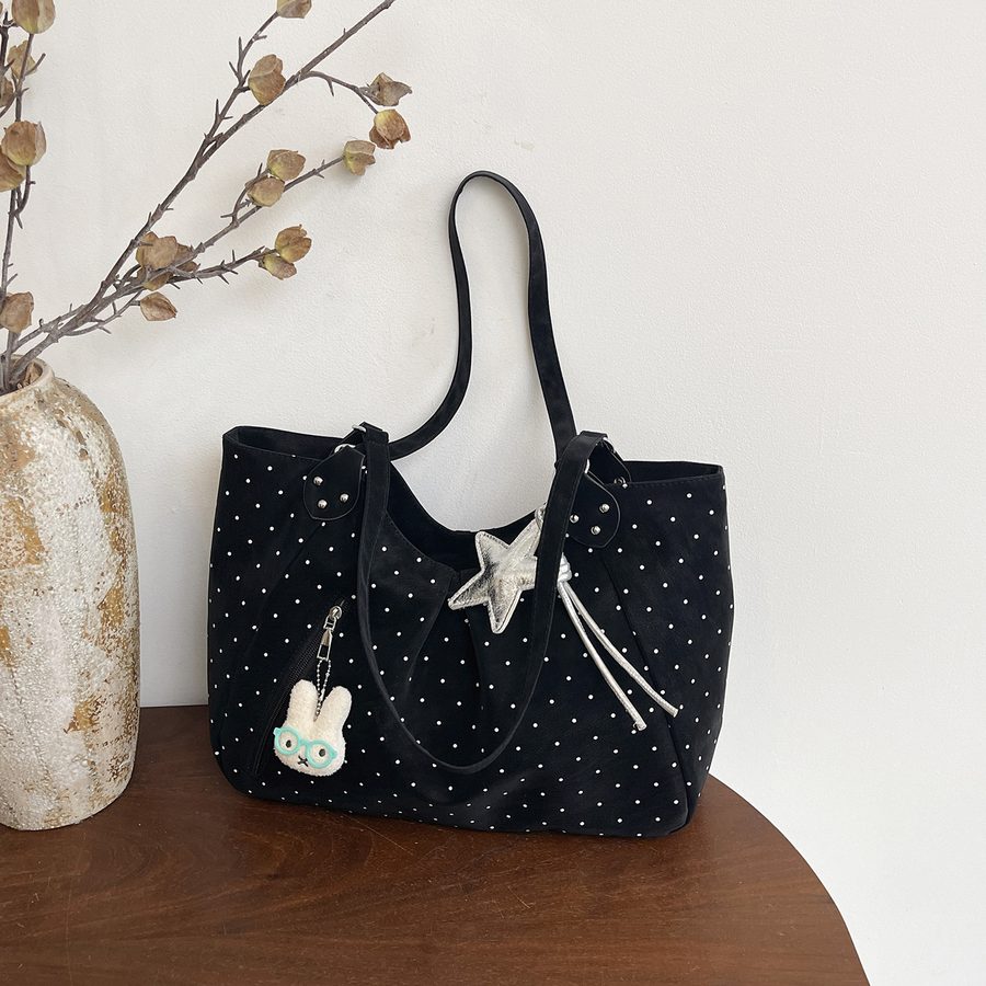 Leichte luxuriöse Tote-Tasche mit großem Fassungsvermögen und Punkten view 3